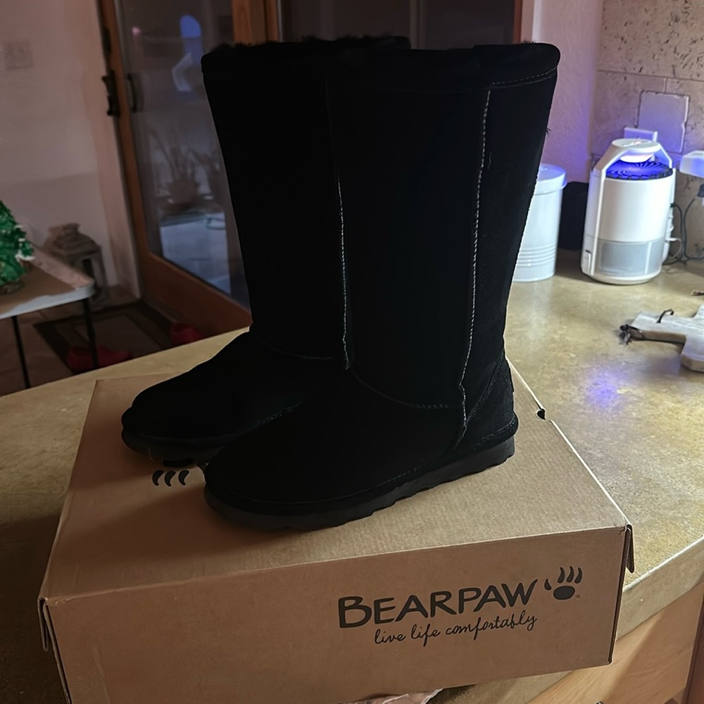 Women’s Black Bearpaw Tall Boots